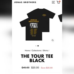 Brand New Jonas Brothers The Tour Shirt Size Medium